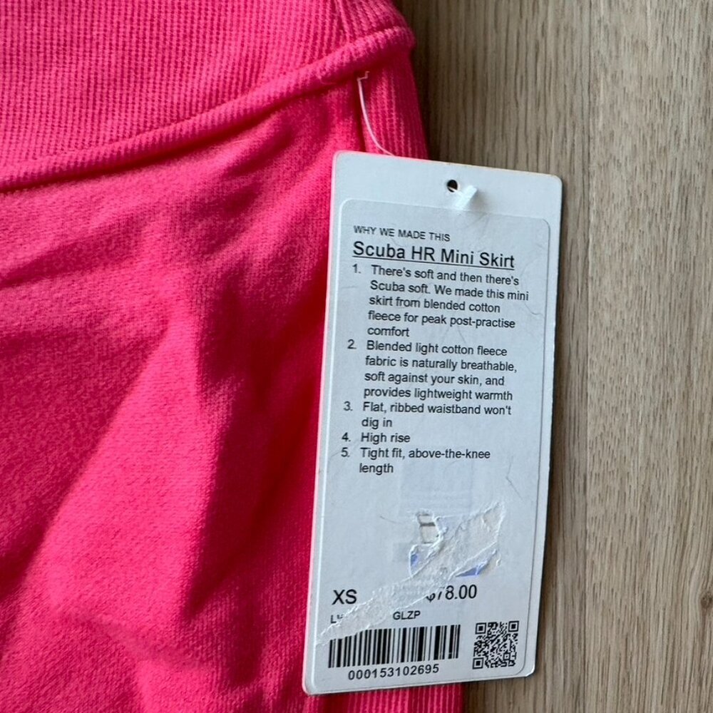 Lululemon Scuba HR Mini Skirt NWT XS Pink - Picture 5 of 7